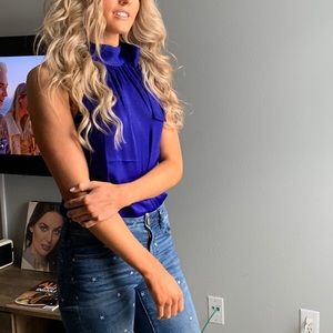 Royal Blue high neck top